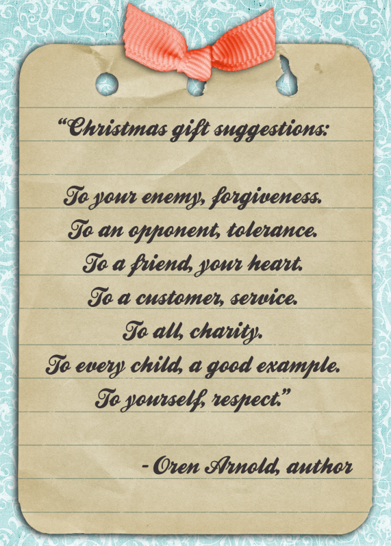 Quote of the Day: Christmas gifts
